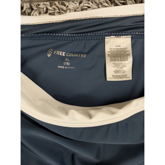 FREE COUNTRY Swim Skort Womens SZ XL Slate White Quick-Dry UPF 50+ Stretchy‎ - Picture 6 of 8
